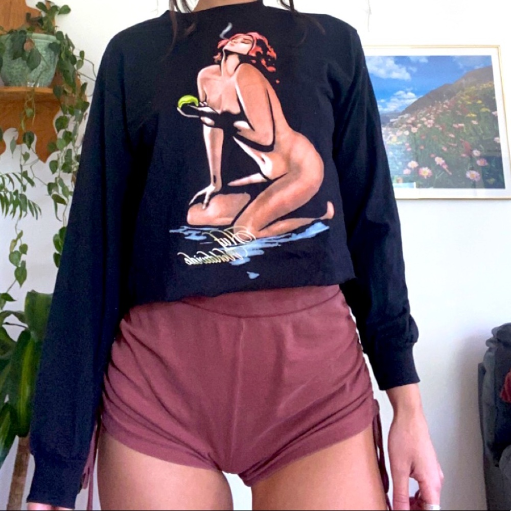 HUF Worldwide Cropped Long-sleeve T